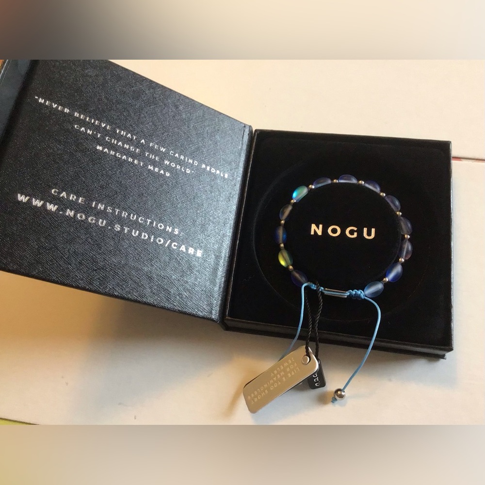 💙💙 NOGU Electric Sapphire Mermaid Glass Ocean Egg Bracelet 💙💙